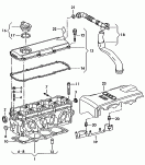 cylinder head<br/>cylinder head cover<br/>cover for intake manifold<br/>ventilation for cylinder block