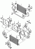 radiador para refrigerante<br/>anillo ventilador<br/>soporte p. ventilador radiador