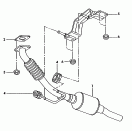 tubo de escape con catalizador<br/>juego de montaje ulterior para
filtro de particulas diesel<br/>vease ilustracion:
