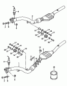 exhaust pipe<br/>catalytic converter<br/>for automatic gearbox