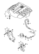 cover for engine compartment<br/>ventilation for cylinder block