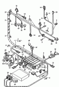 wiring harness for
electrically adjustable seat<br/>for vehicles with electric
memory seat and backrest
adjustment