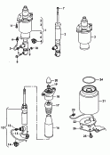 gas strut<br/>spring cylinder<br/>air spring<br/>for vehicles with adaptive
suspension
