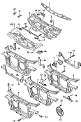 bodywork front part<br/>lock carrier with mounting for
coolant radiator