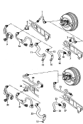 vacuum hoses for
brake servo