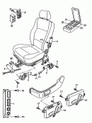 electric parts for seat
and backrest adjustment