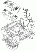 ventilation for cylinder block<br/>cover for engine compartment