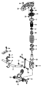 ressort helicoidal<br/>barre stabilisatrice<br/>amortisseur