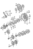 crankshaft with bearings<br/>connecting rod