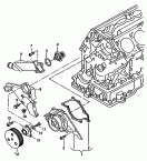 coolant pump<br/>cover for thermostat