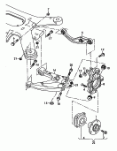 bras de suspension<br/>bras transversal<br/>cache de roulement de roue<br/>p.vehicule protection speciale