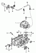 intake connection<br/>throttle valve