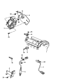 unidad de control de motor<br/>sonda lambda<br/>emisor de impulsos<br/>sensor de revoluciones con
piezas fijacion
