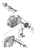 differential<br/>output gear<br/>6-speed manual transmission