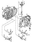 shift rod<br/>selector fork<br/>6-speed manual transmission<br/>for four-wheel drive