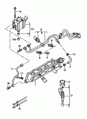 fuel rail<br/>fuel pump<br/>injection valve