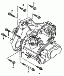 Детали крепления для двигателя
и КП<br/>для 6-ступен. механической КП