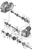 Raeder und Wellen<br/>Antriebswelle<br/>fuer 6-Gang Schaltgetriebe