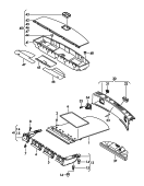 行李箱毡垫<br/>锁架盖板<br/>用于带座椅配置的车型:
