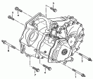 Детали крепления для двигателя
и КП<br/>5-ступенч. коробка передач
