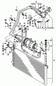 refrigerant circuit<br/>a/c condenser<br/>fluid container with
connecting parts