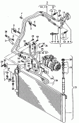 refrigerant circuit<br/>a/c condenser<br/>fluid container with
connecting parts