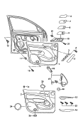 door panel trim<br/>for vehicles without
sound system
