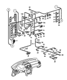central wiring set<br/>individual parts<br/>area:<br/>wiring set for dash panel
