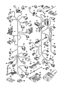 cablage central<br/>pieces detail<br/>zone:<br/>cablage p. compartiment-moteur