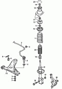 suspension<br/>shock absorbers<br/>anti-roll bar<br/>F             >> 6X-4-006 589