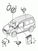 loudspeaker<br/>for vehicles with 4
loudspeakers<br/>F             >> 2K-8-085 000<br>