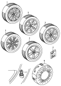 accessori originali<br/>cerchio di alluminio con
pneumatici invernali