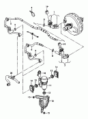 制动助力器
真空软管<br/>用于带电动真空
泵的车型