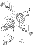 rear axle housing<br/>flanged shaft