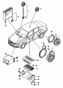 loudspeaker<br/>for vehicles with 4
loudspeakers