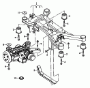 support frame<br/>cross member for axle drive<br/>gearbox support