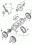 crankshaft<br/>conrod<br/>bearings<br/>F             >> 1K-9-304 948<br>