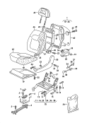 complete seat with backrest
and headrest<br/>see illustration also: