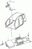 interface box with bracket<br/>microphone<br/>for vehicles with preparation
for telephone