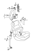 three-point automatic seat
belt with belt tensioner