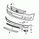 front spoiler<br/>for vehicles with
individual equipment
