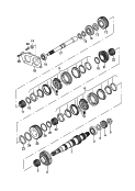 input shaft<br/>gears and shafts<br/>for 6 speed manual gearbox