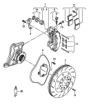 fixed-calliper brake<br/>brake disc (vented)