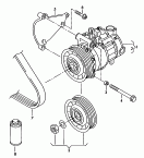 a/c compressor<br/>connecting and mounting parts
for compressor