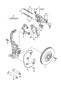 floating caliper brake<br/>brake caliper housing<br/>calliper carrier<br/>brake disc (vented)