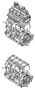 short engine with crankshaft,
pistons, oil pump and oil sump