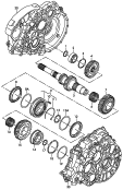 gears and shafts<br/>input shaft<br/>for 6 speed manual gearbox<br/>four-wheel drive
