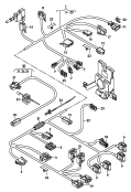 wiring harness for
heated rear window<br/>for models with radio and
preparation for radio