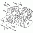 elementy mocujace silnik
i skrzynie biegow<br/>dla 6-biegowej skrzyni manual.