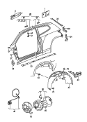 sectional parts for the
side section<br/>side part<br/>fuel filler flap